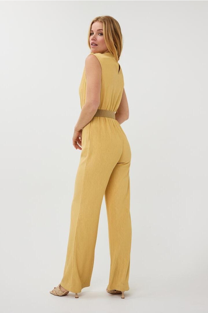 JUMPSUIT FANCY CRINKLE SP25 30018 200 yellow